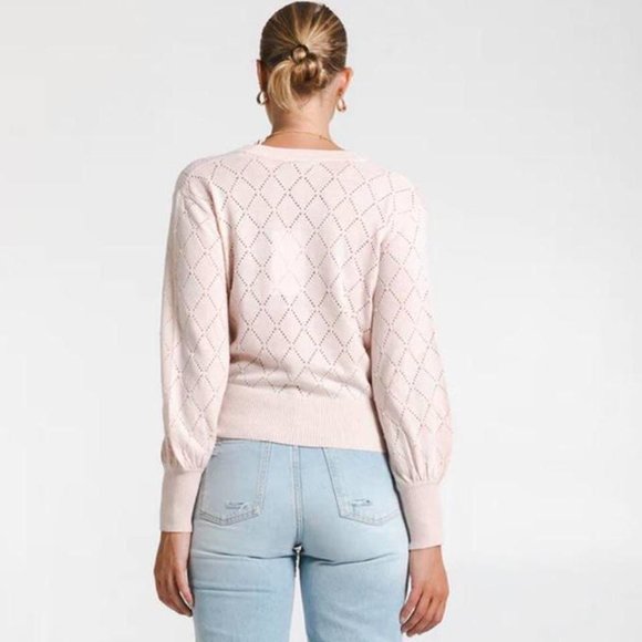 St. Cloud pointelle cardigan sweater - Picture 3 of 3